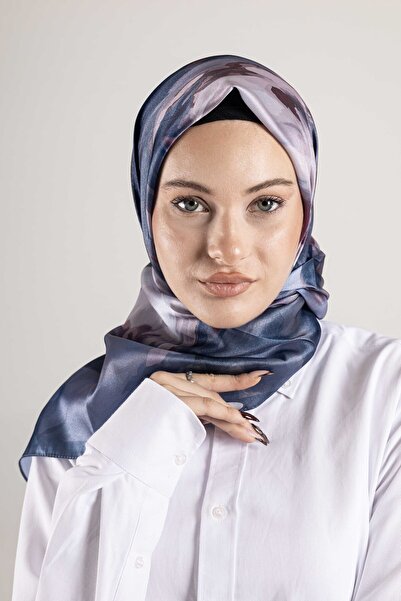 Akel Ψηφιακό κρυστάλλινο μοτίβο κασκόλ 95x95 – Παστέλ μοτίβο-6