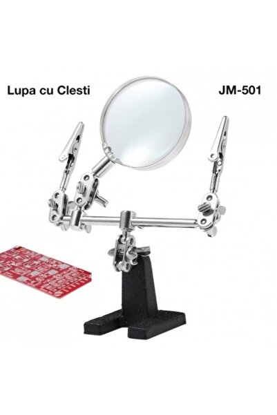 Bibilel Lupă cu suport și cleme JM-501