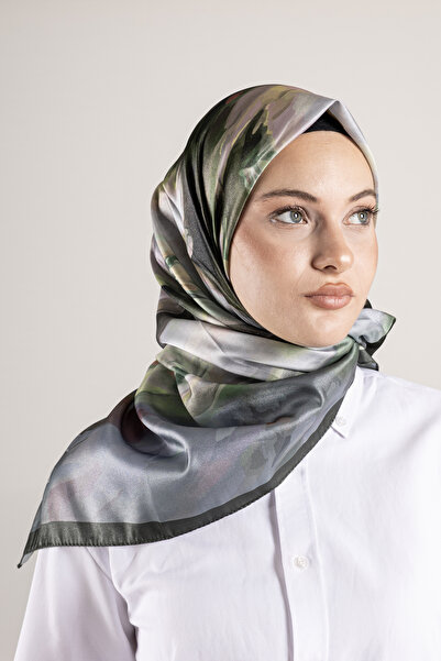 Akel Ψηφιακό κρυστάλλινο μοτίβο κασκόλ 95x95 – Παστέλ μοτίβο-6