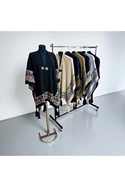 mim eşarp Akmoda Thick Winter Knitwear Long Poncho