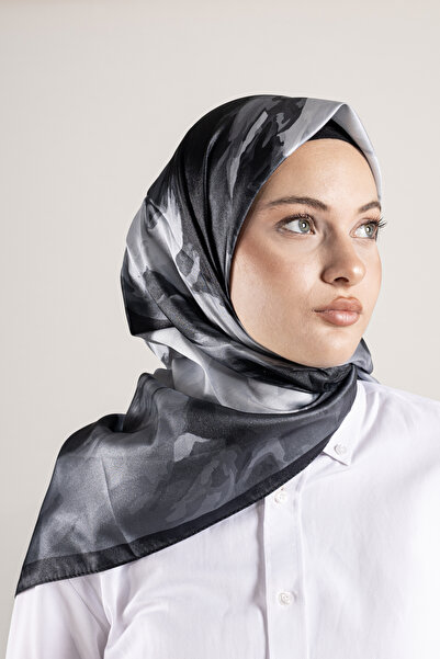 Akel Ψηφιακό κρυστάλλινο μοτίβο κασκόλ 95x95 – Παστέλ μοτίβο-6