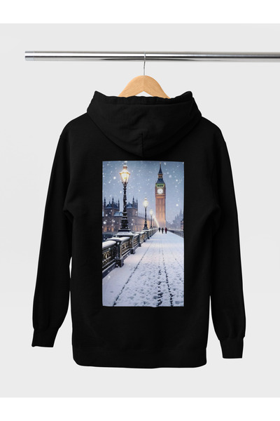 MAGORS سترة رياضية بغطاء للرأس مطبوعة للجنسين من ستيل-إكس لندن