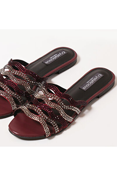crystalicious Aarna Rhinestone Flats Handcrafted by Artisticas Cruelty-Free G...