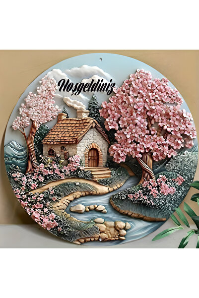 TuraLazerKesim Hoş Geldiniz MDF Kapı Süsü | Askılı, Silinebilir, UV Baskılı Dekoratif 12