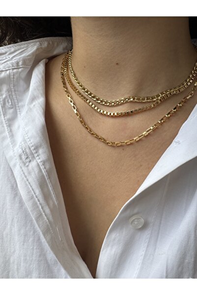 M Miel Women's 3-Piece Chain Set Necklace