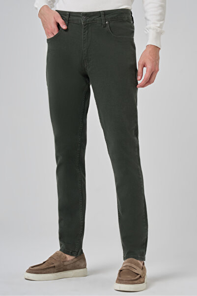 Morven Men's Khaki Denim 5 Pocket Slim Fit Jean Jeans