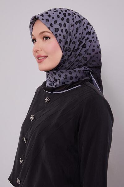 Levidor Indigo Leopard Pattern Soft Scarf