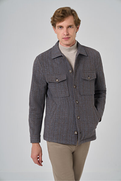 Morven Men's Brown Worker Shirt Jacket