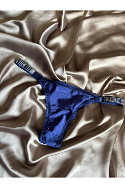 GORALİS JEWELRY 3'lü Taş&Dantel Detaylı Kırmızı Mavi Siyah Lüks Külot