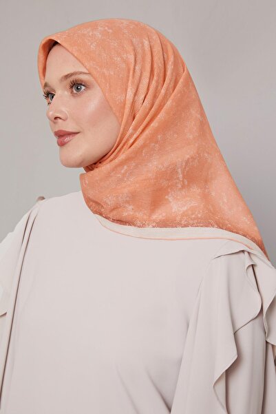 Levidor Salmon Batik Pattern Cotton Scarf