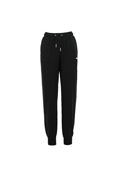 FILA Γυναικείο μαύρο παντελόνι φόρμας κανονικής εφαρμογής, BALIMO, μέγεθος M - Casual μακρύ βαμβακερό παντελόνι