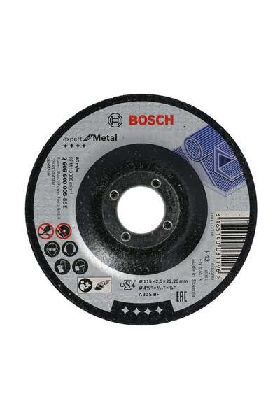 Bosch Metal Cutting Disc, White and Black, 115 mm