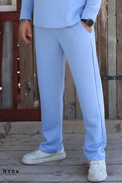 Nyda Collections Men's Quilted Fabric Seasonal Pocketed Elastic Waist Lace-Up...