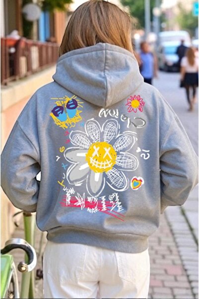 ArtYus Unisex X Papatya Colorat Special cu imprimeu Bumbac supradimensionat c...