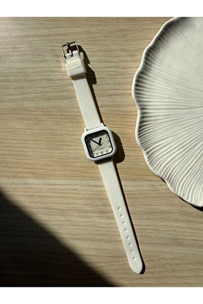 rubsey Retro Minimal Silicone Cord Vintage Women's Wristwatch White