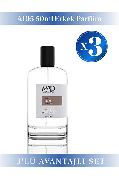Mad Parfüm 3 Adet 50 ml A105 Selective Erkek Parfüm Seti