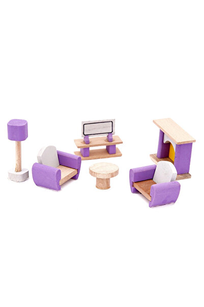 BALATOYZ Wood - Miniature Living Room Set