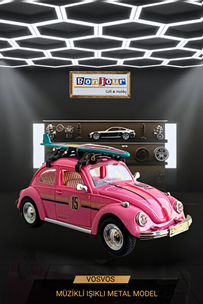 Bonjour Gift & Hobby Vosvos Işıklı Müzikli Kapıları Açılır Aksesuarlı Metal A...