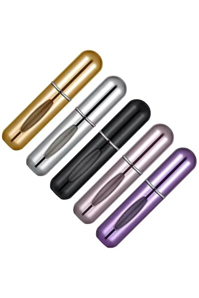 OEM 5 x Refillable Perfume Bottle, 5ml, Golden