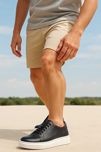 Morven Men's Black Seasonal Casual Leather Sports Shoes