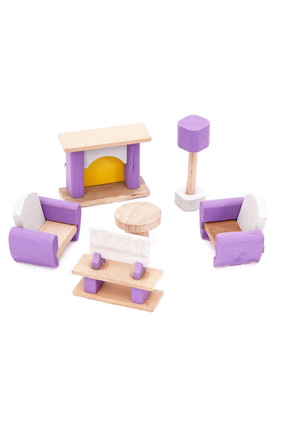 BALATOYZ Wood - Miniature Living Room Set