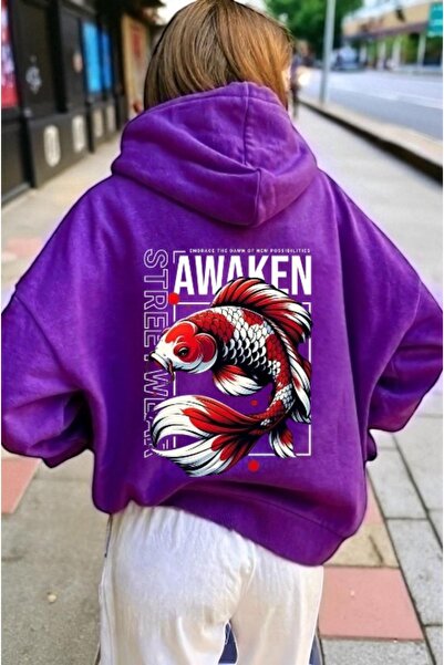 ArtYus Unisex Awaken Colorful Special cu imprimeu Cotton supradimensionat cu ...