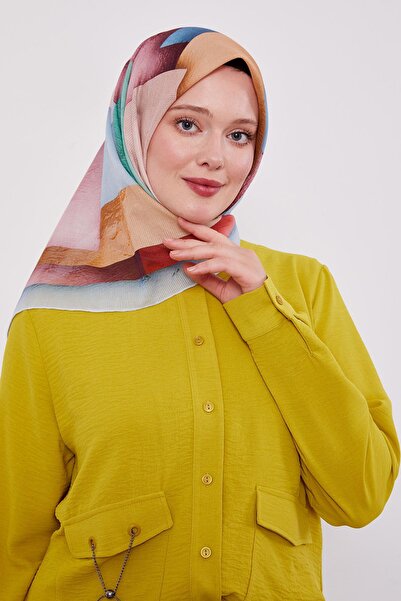 Levidor Βαμβακερό κασκόλ με μοτίβο μπλε ρίγες