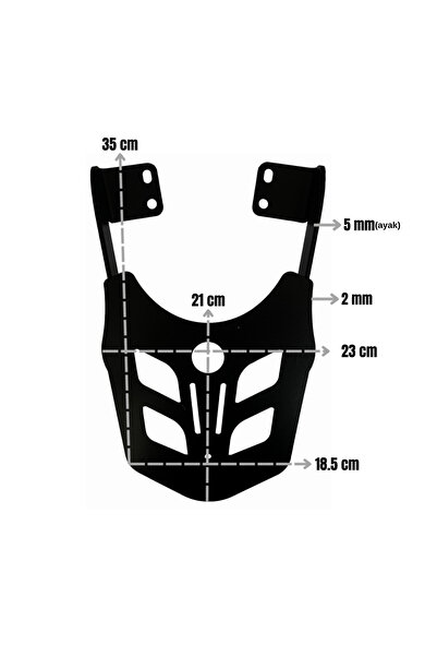 B1MOTO Bajaj Pulsar NS 200/125/150/160 (2017-2026)Uyumlu Arka Çanta Demiri Si...