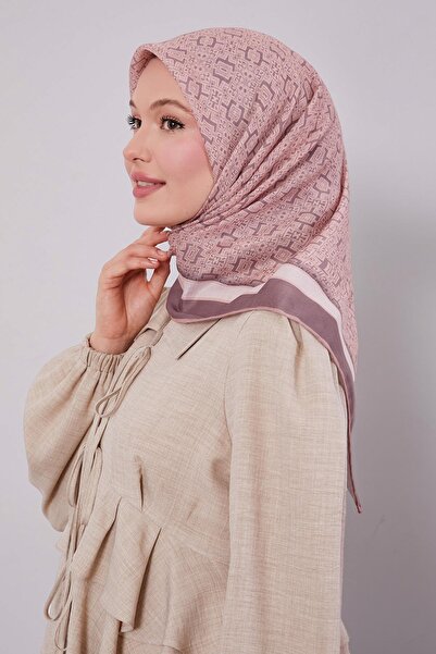 Levidor Yavruağzı Puzzle Desen Soft Eşarp