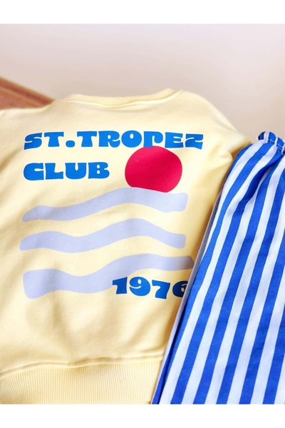 Pinkitokids Boys' St.Tropez Club Sweatshirt and Woven Trousers Set