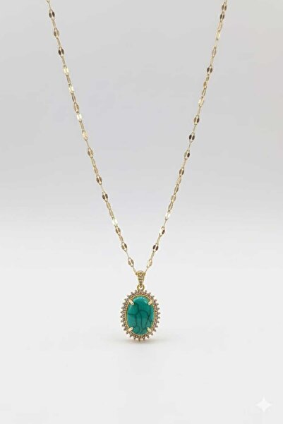 STEEL قلادة من حجر الزمرد