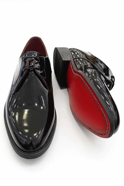 Morven Men's Black Classic Patent Leather Neolit Sole Shoes