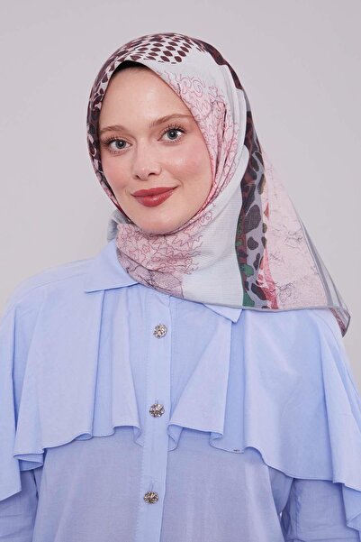 Levidor Βαμβακερό κασκόλ με γκρι ρίγες