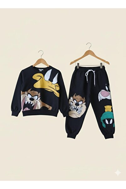 RAPAPA طقم رياضي للأولاد بطباعة شخصيات (سترة + بنطلون)-57076