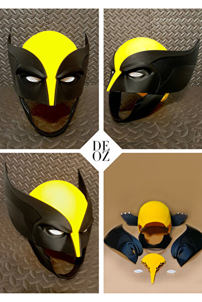 DEOZ3D خوذة وولفرين ذات الملمس المميز – منتج تنكري ومقتنيات