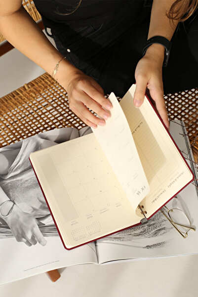 Matt Notebook Αγάντζος ημερολόγιος 2026 Α5 Λινό Σπιράλ 15x21 εκ. - 12 Μηνών Βουργουνδίας