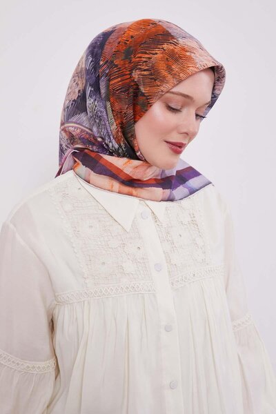 Levidor Λαδί πράσινο καρό βαμβακερό κασκόλ