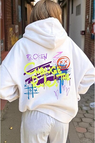 ArtYus Unisex Broken Colorful Special cu imprimeu Cotton supradimensionat cu ...