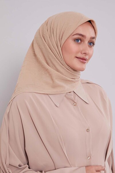 Levidor Latte Kraş Chiffon Scarf