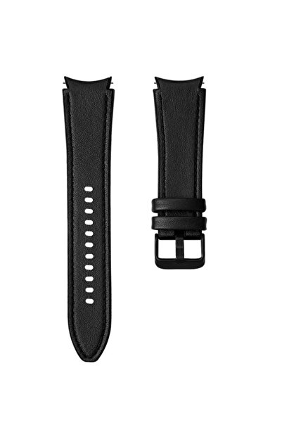 OEM Curea pentru Samsung Galaxy Watch6 47 mm, M\L, Hybrid Piele\Silicon, Negru, Bulk