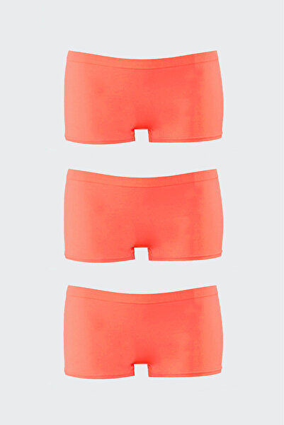 NBB Light Orange Seamless 3-Piece Mesh Shorts Panties