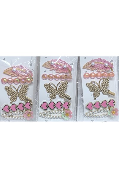 Vi Caro 5'li Şık Tel Toka Hediyelik Zarif Düğün Nişan Özel Gün Tokaları