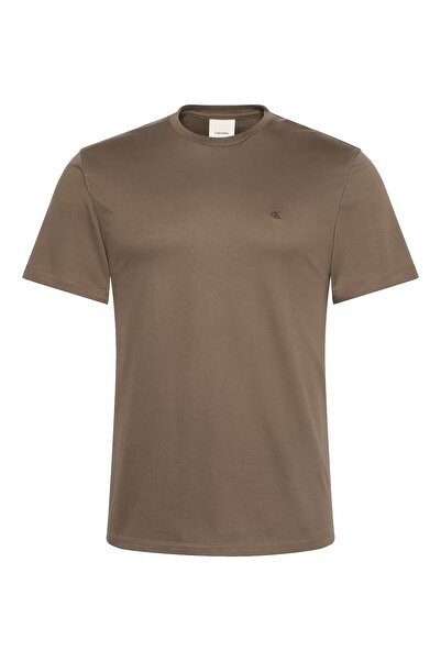 Calvin Klein Erkek Regular Fit CK Logo İşlemeli Yuvarlak Yakalı Kısa Kollu Ka...