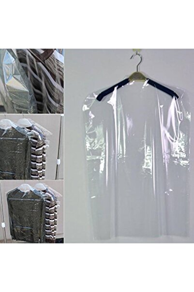 erfaplastik 60x90 cm 30’lu Askı Delikli Elbise Poşeti Şeffaf Naylon Kılıf | Ceket Kazak Takım Koruma Poşeti