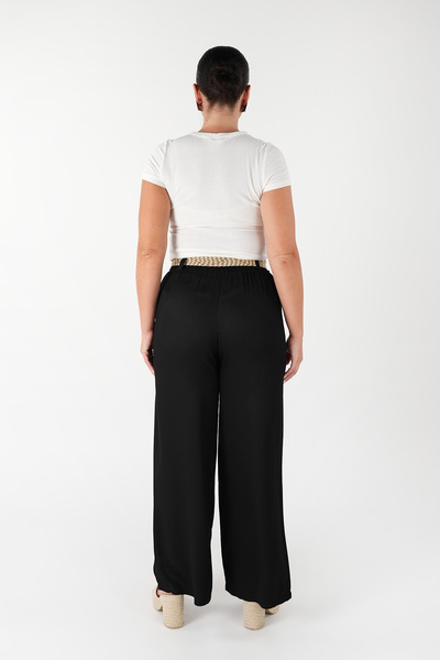Guzella Thin Viscose Pants with Elastic Waist