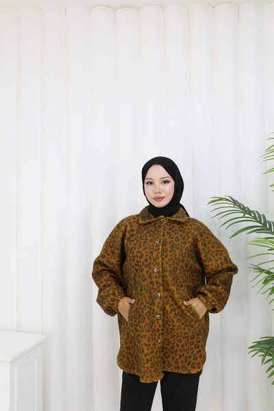 MİSS M.A.T FASHİON Pon Pon Bucket Fabric Standard Size Shirt Jacket