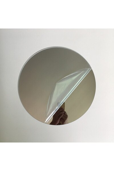 AHİ HAYAL ATÖLYESİ Ayna Pleksi Yapışkanlı Daire Kesim Pleksi Ayna Kalınlık;1mm