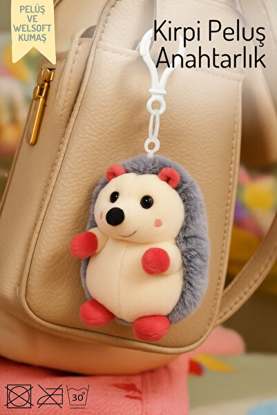 Nandy Home Sevimli Kirpi Peluş Anahtarlık – Çanta Süsü ve Aksesuar
