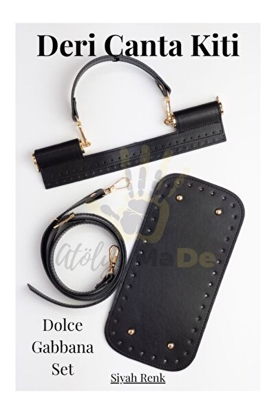 Atölye MaDe Kit de genți Dolce Gabana Kit de tricotat din piele negru (doar p...