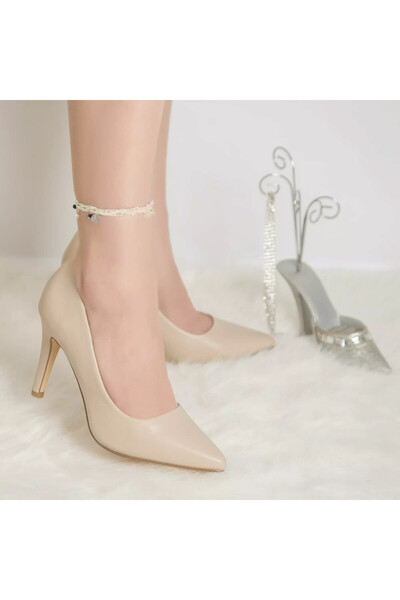 Botinelli Adeline bej - pantof stiletto din piele, 39